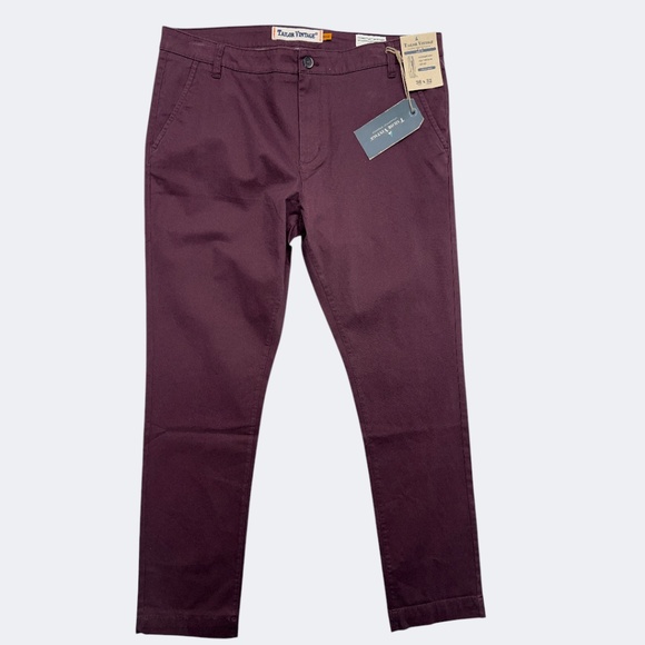 Tailor Vintage Pants Mens 36x32 Burgundy Chino Slim Fit Connecticut Original - Picture 1 of 12